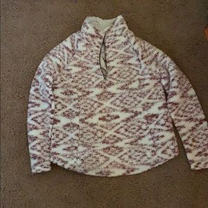 Cozy Sherpa brand quarter zip pullover